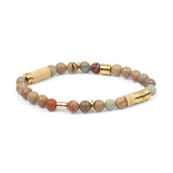 Bracelet empilable de pierres mixtes - Aqua Terra