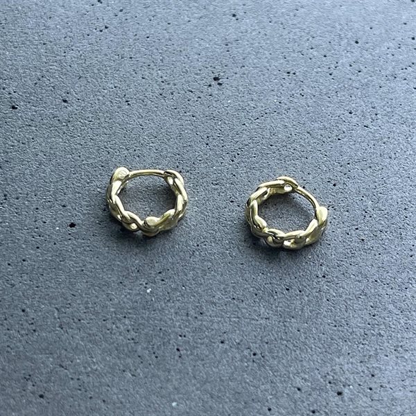 Boucles d'oreilles dorées Queen Mini