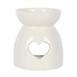 White Heart Oil Burner and Wax Warmer