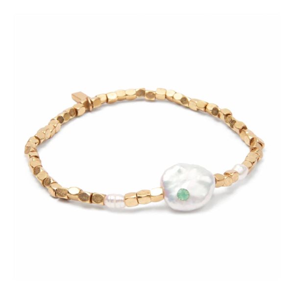 Pearl Affirmation Bracelet - Courage - Gold