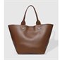 Roma Vegan Leather Tote Bag - Cacao