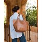 Roma Vegan Leather Tote Bag - Cacao