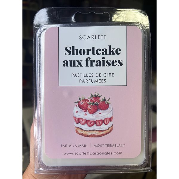 Pastilles de cire parfumées - Shortcake aux fraises