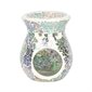 Blue Iridescent Crackle Oil Burner and Wax Warmer