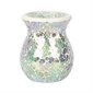 Blue Iridescent Crackle Oil Burner and Wax Warmer