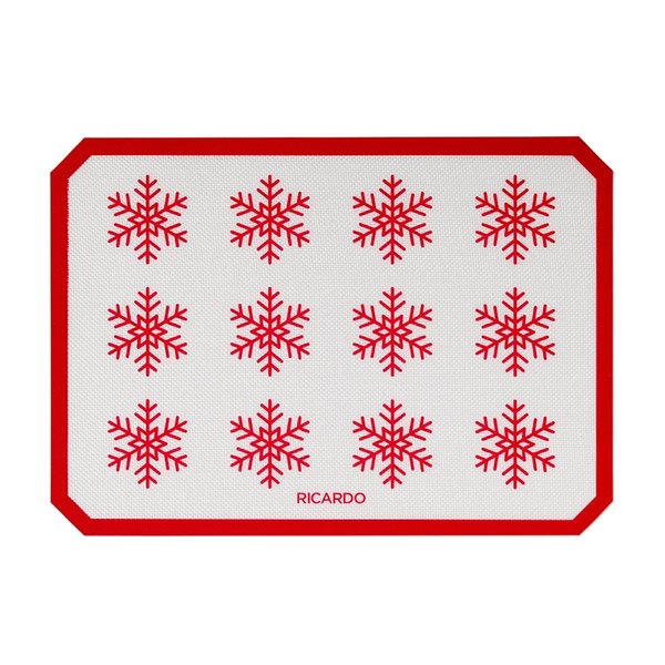 Tapis de pâtisserie en silicone à motif de flocons de neige RICARDO