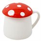 Tasse en porcelaine 350 ml Champignon - Rouge