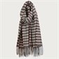 Winter Houndstooth Pattern Scarf Blue