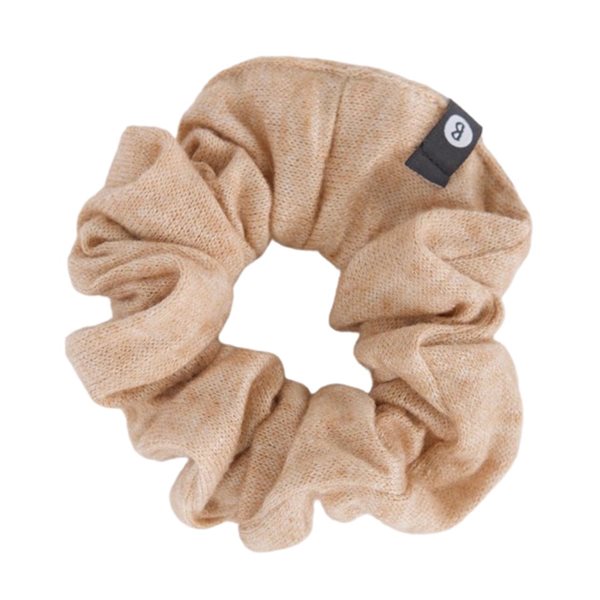 Elastic Hair Scrunchie - Regular Size - Coral Beige