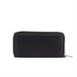 The Mina Vegan Leather Wallet with Wide Strap - Black