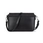 The Aimee  Shiny Vegan Leather Handbag - Black