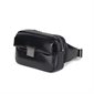 The Hazel Puffy Vegan Leather Belt Bag - Black