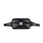 The Hazel Puffy Vegan Leather Belt Bag - Black