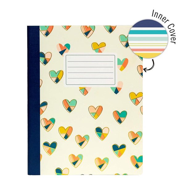 Carpe Diem Floral Love Composition Book - Hearts