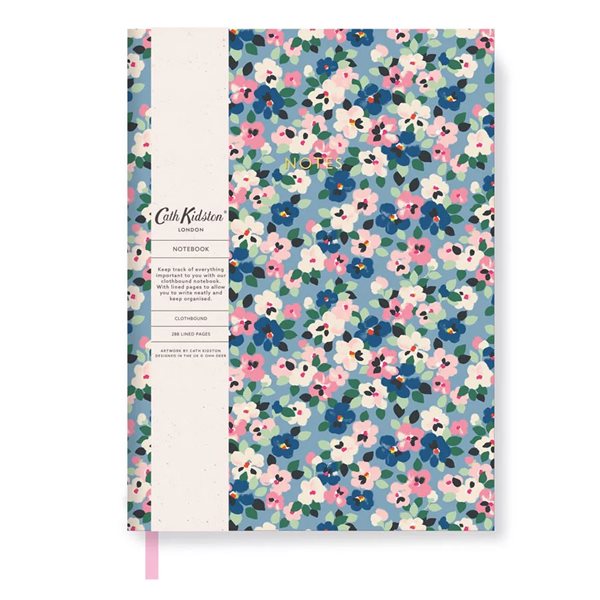 Painted Pansies Linen Notebook