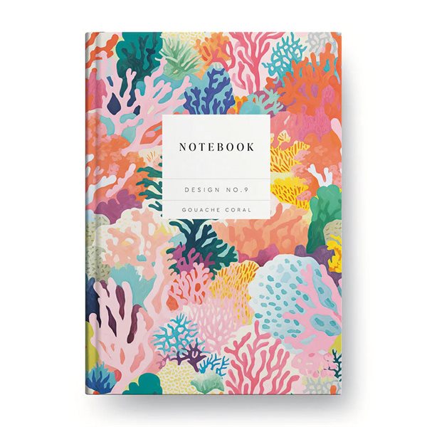 No.9 Gouache Coral Ruled Notebook