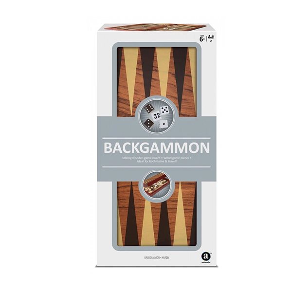 Jeu de Backgammon en bois portatif