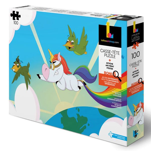 100 Pieces Puzzle –  Rainbow Unicorn