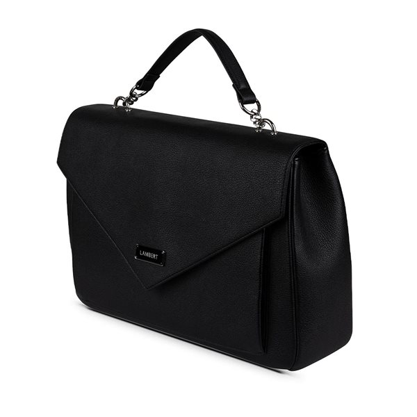 The Amelia Vegan Leather Satchel - Black