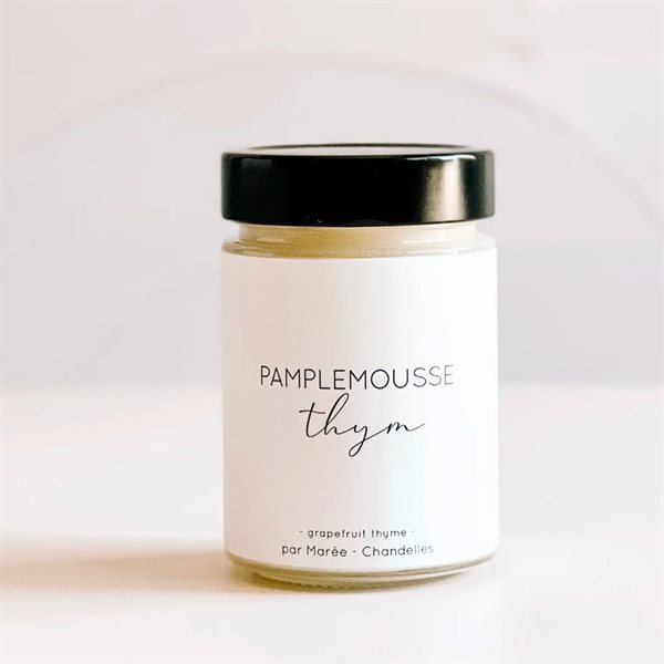 Bougie de soya Pamplemousse et thym