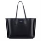 The Daniela Vegan Leather Tote Bag - Black