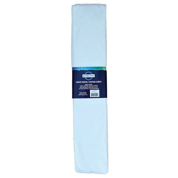 12 sheets white crepe paper