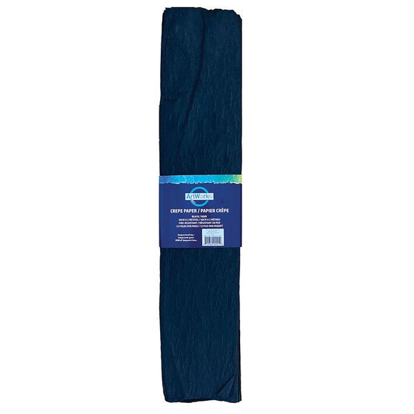 12 sheets black crepe paper