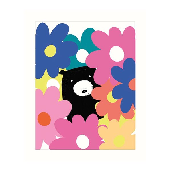 Greeting Card - Bears in Flowers