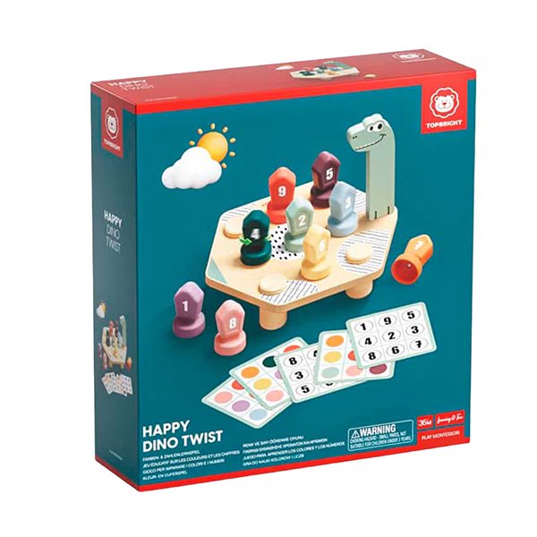 Jeu Dino twist – Couleurs et chiffres