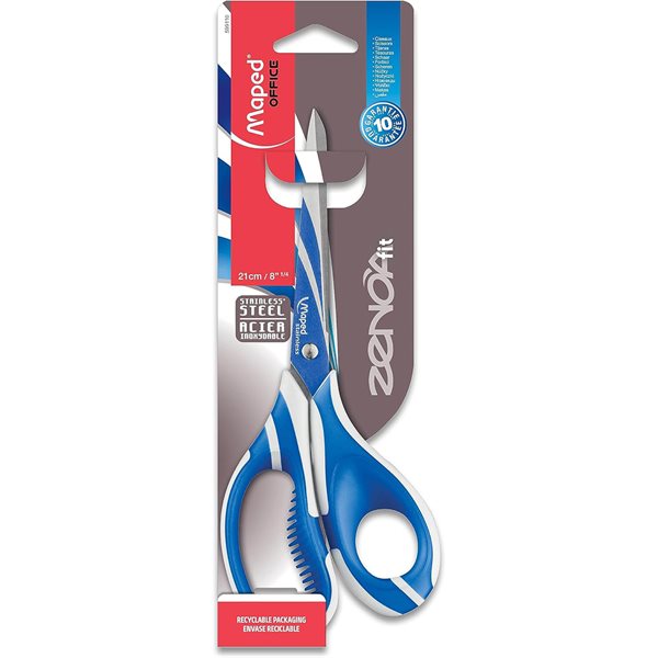 Ciseaux à bouts pointus pour droitiers Zenoa Fit - 21 cm 