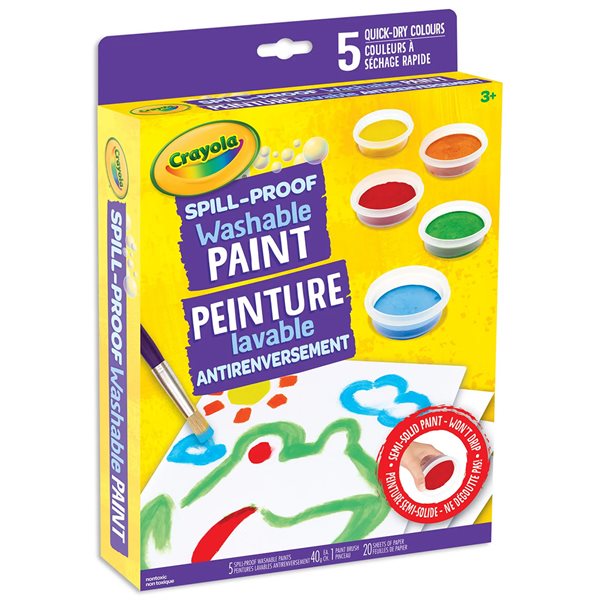 Jeu de peinture lavable antirenversement