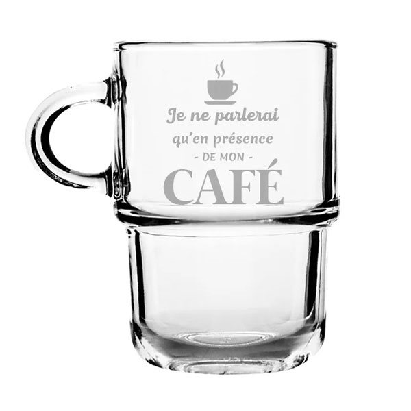 Tasse à café 12 oz - Je ne parlerai qu'en présence de mon café