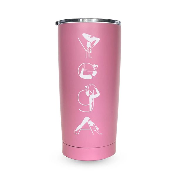 Verre isotherme gravé 18 oz - Yoga