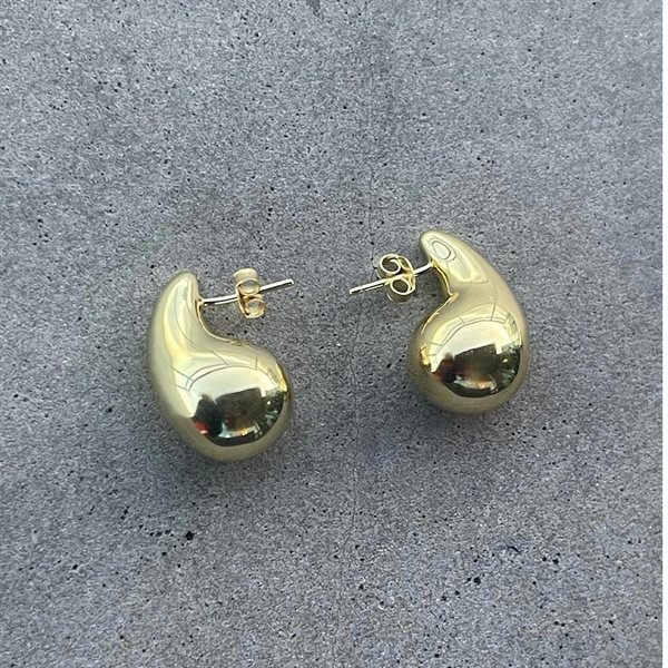 Boucles d'oreilles Gouttes d'amour dorées