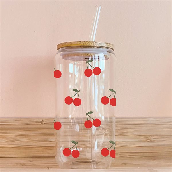 16 oz Cold Beverages Glass - Small Cherries