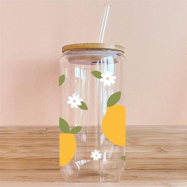 16 oz Cold Beverages Glass - Lemons