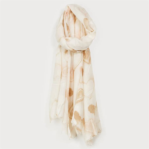 Lightweight Patterned Scarf - Cream