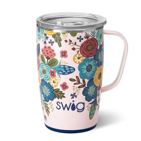 18 oz Insulated Travel Mug - Bella Rosa