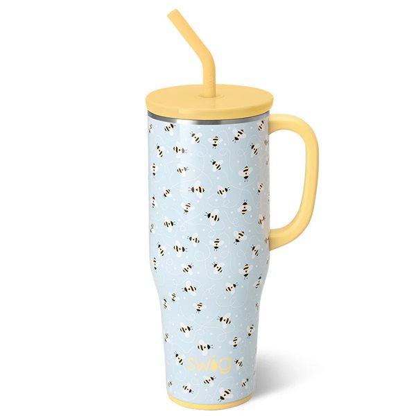 40 oz Insulated Travel Mega Mug - Busy Bee