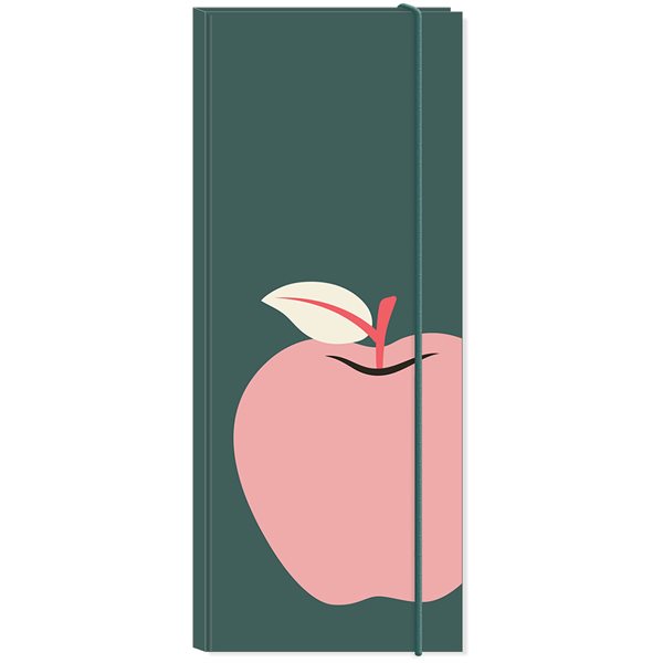 Bloc-notes, feuillets autoadhésifs et stylo à bille Book Smarts - Pomme rose