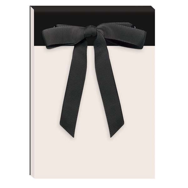 Bloc-notes à reliure supérieure Ribbon Tails - Noir