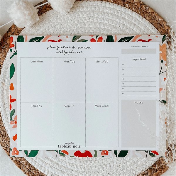 Floral Weekly Planner