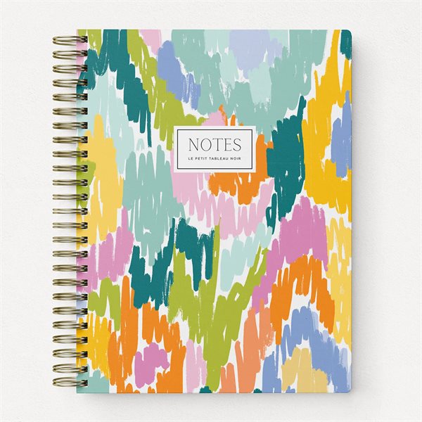 Carnet de notes ligné à reliure double spirale - Éclat fleuri