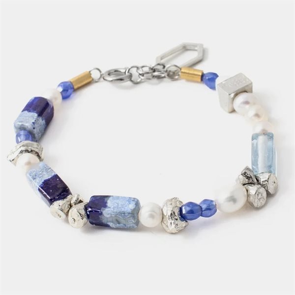 Bracelet Madeline - Argent et Denim