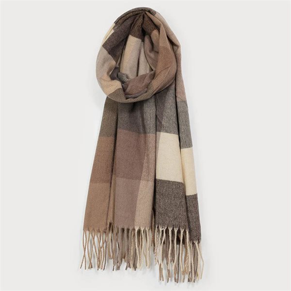 Winter Plaid Scarf - Brown