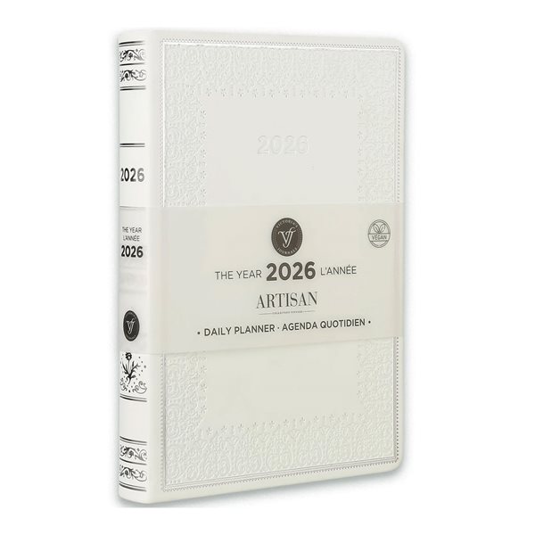 Agenda quotidien Artisan 2026 - Blanc
