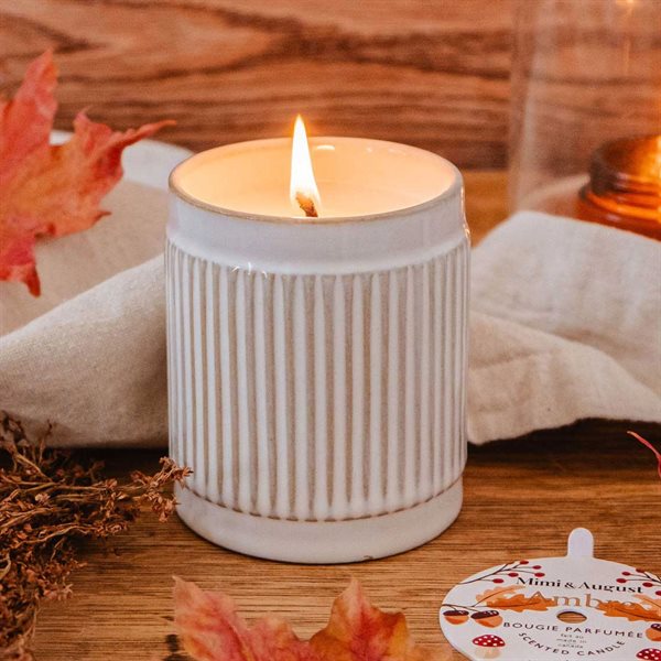 8 oz Reusable scented soy Candle - Amber