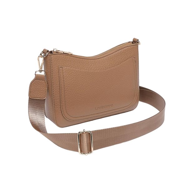 Sac à bandoulière en cuir végane Linda - Caramel
