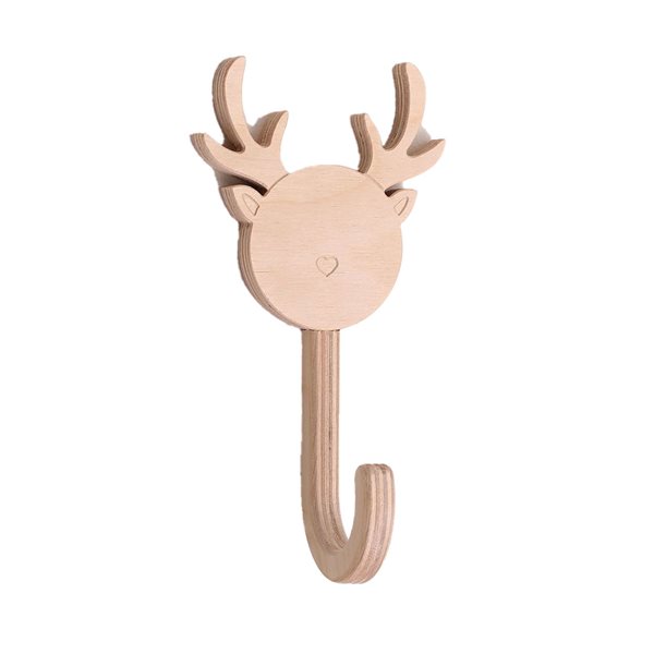 Wooden Wall Hook - Deer