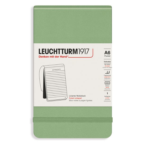 Lined Pocket Notebook - Sage Green
